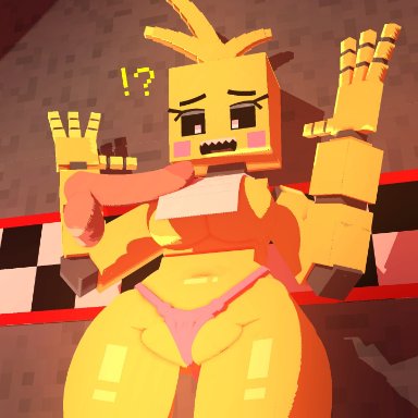 five nights at freddy's, five nights at freddy's 2, fnaf, minecraft, chica (fnaf), toy chica (fnaf), toy chica (love taste), coresvoid, big breasts, bird, breasts, chicken, dick, female, female only