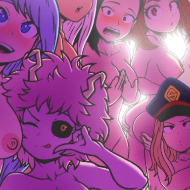 my hero academia, ashido mina, asui tsuyu, camie utsushimi, itsuka kendou, mina ashido, miruko, momo yaoyorozu, nejire hado, ochako uraraka, rumi usagiyama, tsuyu asui, uraraka ochako, daimusraw, big breasts