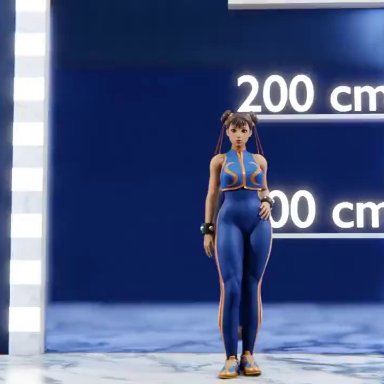 capcom, street fighter, chun-li, andi3dz, iangel3d, ass, ass bigger than breasts, ass bigger than head, ass expansion, big ass, big breasts, big butt, bottom heavy, breast expansion, breasts