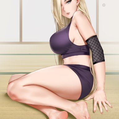 naruto, naruto (series), naruto shippuden, naruto: the last, ino yamanaka, easonx, barefoot, big breasts, blonde hair, blue eyes, breasts, feet, female, fetish, foot fetish