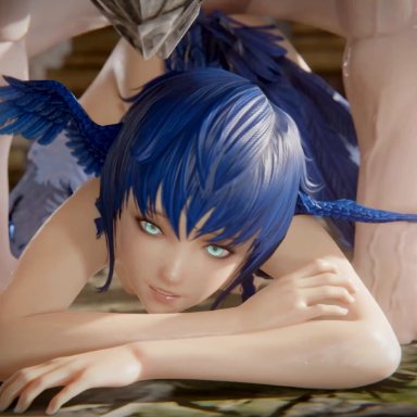 final fantasy, final fantasy xiv, meteion, initial a, anal, ass up, harpy, monster girl, petite, 3d, animated, blender, tagme, video