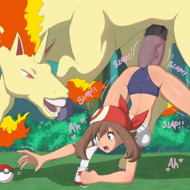 pokemon, may (pokemon), rapidash, jonakazuo, forced, horse, interspecies, rape, zoophilia