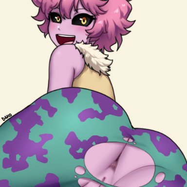 my hero academia, mina ashido, dako, dakosito, 1girls, anus, ass, ass focus, big ass, black sclera, clothing, exposed ass, female, female only, hair