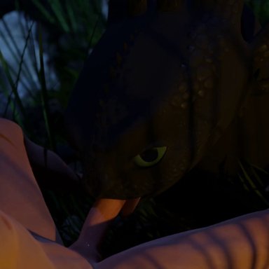 dreamworks, how to train your dragon, patreon, night fury, toothless, literallyjumble, all fours, big ears, black body, black scales, black tail, black wings, breathing noises, dragon, duo