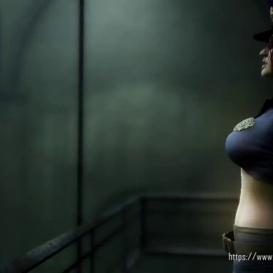 capcom, resident evil, hunter (resident evil), jill valentine, mr x, hunicornd, 1girls, 6+boys, ahe gao, ass grab, big ass, big breasts, big penis, boobjob, bouncing ass