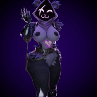 epic games, fortnite, fortnite: battle royale, raven team leader, feversfm, :3, 1girls, breasts, closed eyes, smug, 3d, blender (software), tagme