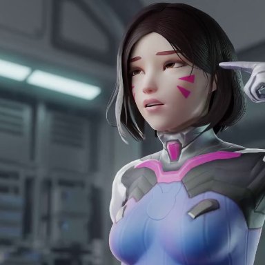overwatch, d.va, aphy3d, pleasedbyviolet, 1boy, 1girls, alternate hairstyle, ass, big ass, bubble ass, bubble butt, clothed female nude male, female, female focus, female penetrated