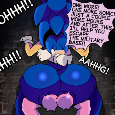 sonic (series), amy rose, sonic the hedgehog, furu flami, anal sex, anthro, balls slapping ass, femboy, fucked senseless, futa on male, futanari, hedgehog, huge ass, huge balls, male/futa