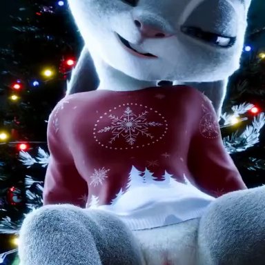 christmas, disney, holidays, zootopia, judy hopps, wigfritter, anal, anal sex, anthro, anthro penetrated, bottomless, christmas clothing, christmas headwear, clothed, clothing