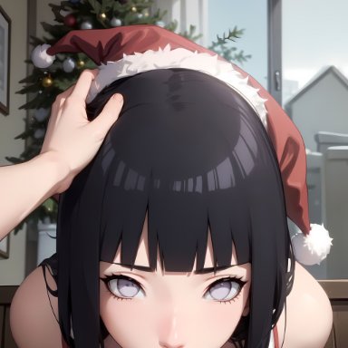 boruto: naruto next generations, naruto, naruto (classic), naruto (series), naruto shippuden, naruto: the last, hyuuga hinata, lewdcreationsai, big breasts, black hair, blowjob, blowjob face, blush, blush lines, blushing at viewer