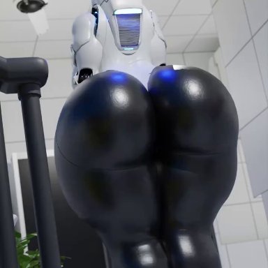 haydee (game), haydee, rafiler, big ass, big breasts, breasts, bubble butt, huge ass, robot, robot girl, thick thighs, wide hips, 3d, animated, no sound