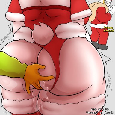 christmas, deltarune, asgore dreemurr, kris (deltarune), toriel, frederickjdraws, cheating, cheating wife, christmas clothing, christmas outfit, father, fingering, fingering partner, husband, husband and wife