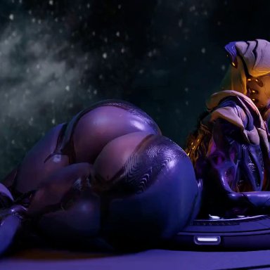 warframe, wisp (warframe), sleapea23, athletic female, big ass, bubble butt, huge ass, looking at viewer, robot, robot girl, thick thighs, w, wide hips, 3d, animated