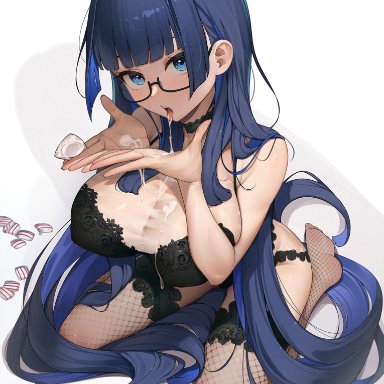 hololive, hololive english, hololive english -council-, hololive english -promise-, ouro kronii, greatodoggo, 1girls, blue eyes, blue hair, breasts, cleavage, female, huge breasts, light skin, light-skinned female