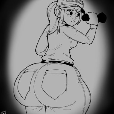 five nights at freddy's, vanessa (fnaf), dotodonoto, 1girls, ass, big ass, big butt, bottom heavy, bubble butt, clothing, dat ass, delicious ass, delicious butt, dumptruck ass, fat ass