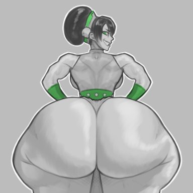 avatar the last airbender, toph bei fong, ignantastro, 1girls, ass, big ass, bottom heavy, breasts, bubble butt, clothing, dat ass, dumptruck ass, fat ass, female, female only