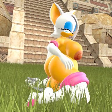 sega, sonic (series), sonic adventure 2, sonic the hedgehog (series), rouge the bat, canastus, 1futa, anal, anal sex, anthro, ass, autoanal, autopenetration, bat, big ass