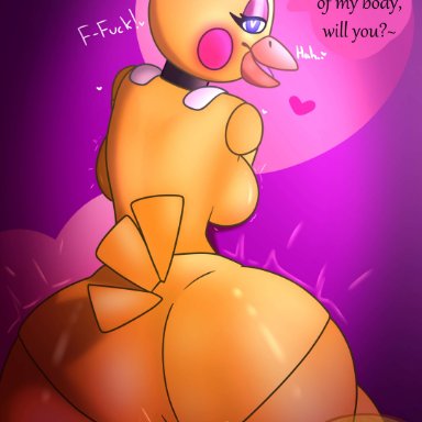 five nights at freddy's, five nights at freddy's 2, toy chica (fnaf), beanontoast, anthro, nice ass, penetration, penetration from behind, robot, yellow body