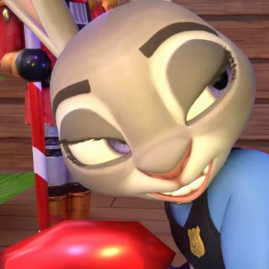 christmas, zootopia, judy hopps, manwiththemole, anal, anthro, furry, human, human penetrating anthro, male/female, moaning, police uniform, sex, uniform, 3d