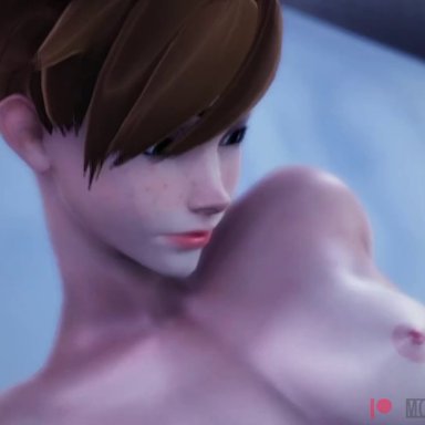 blizzard entertainment, overwatch, overwatch 2, kiriko (overwatch), lena oxton, tracer, monarchnsfw, 2girls, areolae, ass, breasts, female, female focus, female only, female/female