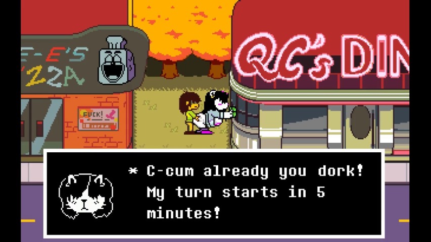 Rule 34 XYZ / deltarune, catti (deltarune), kris, theevilfallenone, 1boy