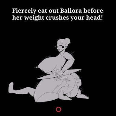 five nights at freddy's, ballora, ballora (fnafsl), 11ls11, big ass, big breasts, bigger female, casual, casual nudity, clothed, facesitting, female, huge ass, huge breasts, nipples visible through clothing