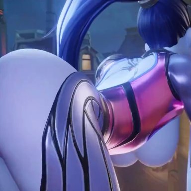 blizzard entertainment, overwatch, overwatch 2, amelie lacroix, widowmaker, z1g3d, 1boy, 1boy1girl, 1female, 1girl1boy, 1girls, 1male, all fours, areola, areolae