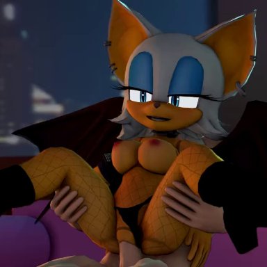 sonic (series), rouge the bat, devilscry, anthro, anthro on human, anthro penetrated, bedroom eyes, big breasts, 3d, animated, mp4, no sound, tagme, video