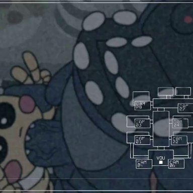 five nights at freddy's, bonnie (fnaf), chica (fnaf), toy chica (fnaf), withered bonnie, algob4v, animatronic, anthro, anthro on anthro, blowjob, deepthroat, face fucking, facefuck, furry, looking at viewer