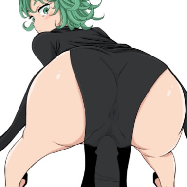 one-punch man, tatsumaki, xeno doujin, 1girls, anus, ass, big ass, clothed, clothed female, clothed female nude male, clothed sex, doggy style, doggy style position, embarrassed, female