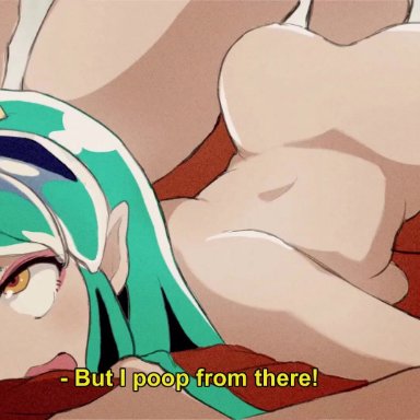 urusei yatsura, lum, bbadogg, 1boy, 1girls, anal, anal penetration, anal sex, ass, back, background, breasts, cumming from anal sex, female, female focus