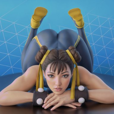 capcom, fortnite, real life, street fighter, chun-li, chun-li (fortnite), emberstock, lmifasnes, 1girls, asian, asian female, ass, bracelets, brown eyes, brown hair