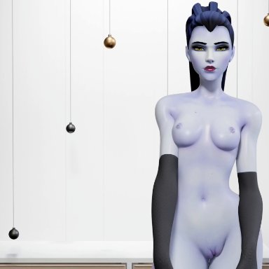 overwatch, d.va, widowmaker, nuttycravat, naked, 3d, animated, sound, tagme, video