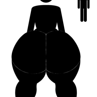 warning sign person, videogamedunky, ass, big ass, big butt, big thighs, black body, black skin, bubble ass, bubble butt, femboy, femboy focus, femboy only, feminine, feminine body