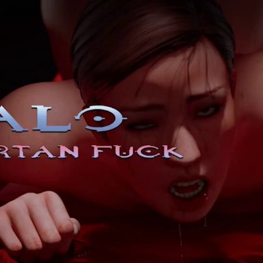 halo (game), halo (series), sarah palmer, spartan (halo), spartan iii (halo), anifancys, bordeaux black, sinthetic, big balls, big breasts, big penis, cum, cum in pussy, cum inside, deep penetration