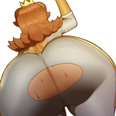 mario (series), mario kart, nintendo, princess daisy, doublehero, 1girls, ass, bodysuit, breasts, dat ass, female, hips, huge ass, light skin, light-skinned female