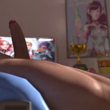 blizzard entertainment, overwatch, d.va, threedust, 1boy, 1girls, asian, asian female, ass, breasts, brown hair, bubble butt, female, korean, korean female