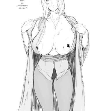 naruto, naruto (series), naruto shippuden, senju tsunade, tsunade, tsunade (naruto), jnsdh, 1girls, areola slip, blush, breasts, facial mark, female, forehead mark, huge breasts