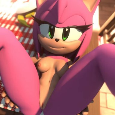 sonic (series), amy rose, sonic the hedgehog, tails, coel3d, squeeshy, anal, cum in pussy, fat ass, female, fox, hedgehog, holding, mating press, naked