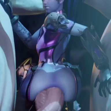 overwatch, widowmaker, thebartender, beastiality, double penetration, horse, horsecock, tagme, video