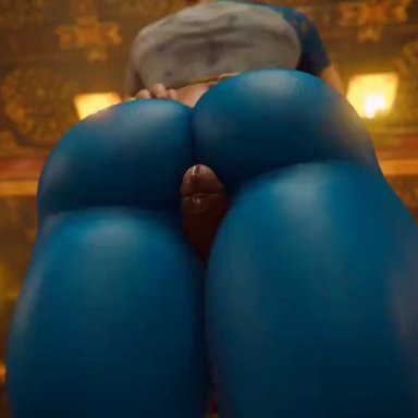 capcom, street fighter, street fighter 6, chun-li, banskinator, urbanator, 1boy, 1boy1girl, 1girls, ass, ass grab, ass jiggle, between thighs, big ass, big butt