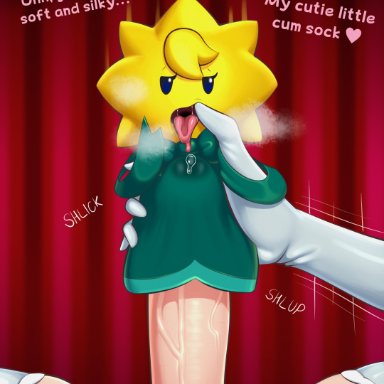 mario (series), nintendo, princess peach: showtime!, princess peach, sleepiitreat, 1futa, 1girls, ahe gao, ambiguous penetration, armwear, balls, belly bulge, big balls, big penis, big thighs