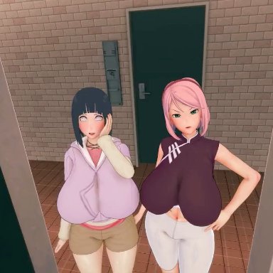 naruto, hyuuga hinata, sakura haruno, japs8005, 1boy2girls, aggressive, aggressive female, aggressive riding, asking for it, asking for sex, ass, assertive, assertive female, assertive riding, assertive top