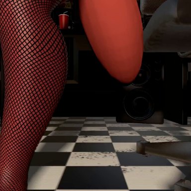 five nights at freddy's, fredina's nightclub, fexa, foxy (cally3d), foxy (fnaf), 1girls, animatronic, anthro, big ass, big breasts, big butt, big thighs, busty, curvy, curvy body