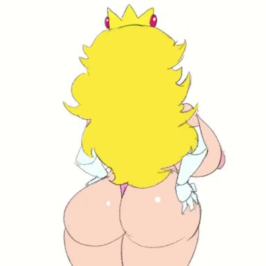 mario (series), paper mario, paper peach, princess peach, loftysundew, 1girls, anus, areolae, ass, big ass, big breasts, blonde hair, breasts, facesitting, facesitting pov