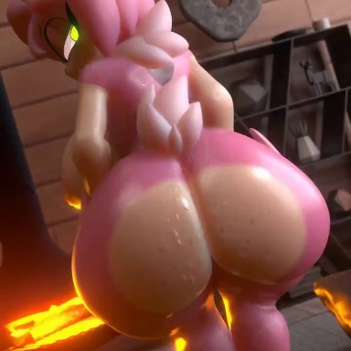 sonic (series), sonic the hedgehog (series), amy rose, geodat64, 1girls, anus, areola, ass, ass jiggle, ass shake, big ass, big breasts, big butt, bodily fluids, bouncing ass