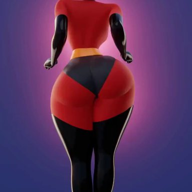 the incredibles, elastigirl, helen parr, smitty34, 1girls, ass, big ass, big butt, bodysuit, dance, dancing, eyes closed, thick ass, thick thighs, wide hips