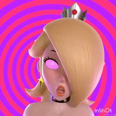 mario (series), nintendo, princess daisy, princess rosalina, wyerframez, 2girls, bimbo lips, blonde hair, earrings, hypnosis, kiss on lips, kissing, lip expansion, lipstick, long hair