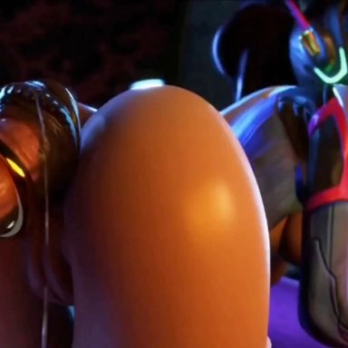overwatch, overwatch 2, d.va, slayed.coom, thebartender, absurdly large cock, animal penis, anus, breasts, cock ring, cum, cum in pussy, cum inside, doggy style, doggy style position