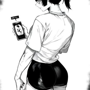 jujutsu kaisen, shounen jump, zenin maki, masoq095, 1girls, asian, asian female, ass, big ass, big butt, butt, clothed, female, female only, glasses